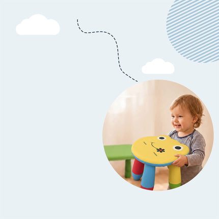 Kinderkrukje van plastic met kikkerdesign, meerkleurig