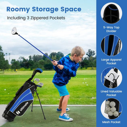 Dětská sada golfových holí 8-13 let, 4 hole, bag se stojanem