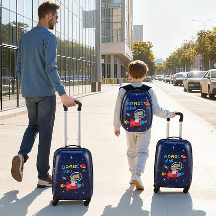 Kids Luggage Set, 2-Piece 18-Inch Hardside Spinner, Dino Backpack