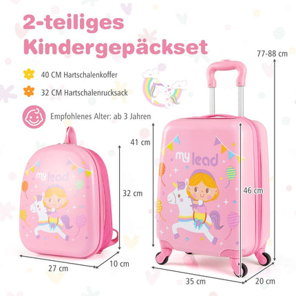 Dětská sada zavazadel na kolečkách – kufr 17" a batoh 13"
