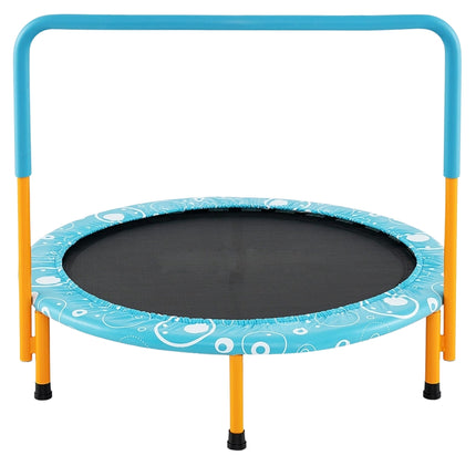 Dětská mini trampolína s madlem, skládací, 92 cm, nosnost 150 kg