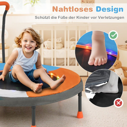 Dětská mini trampolína s LED světly, Ø90 cm, skládací
