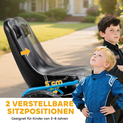 Dětská šlapací motokára, nastavitelná sedačka, EVA kola, 3-8 let