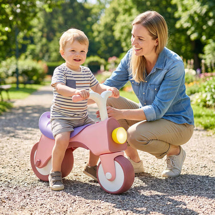 Kids' Pink Balance Bike with Lights and Music