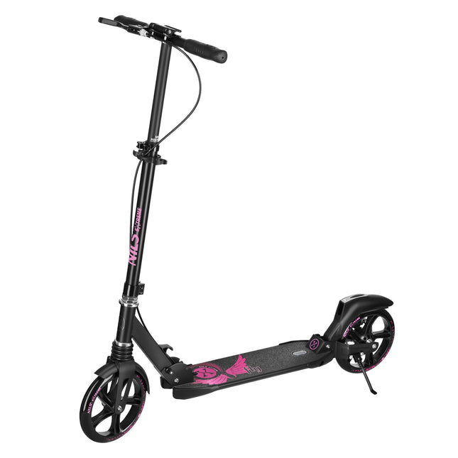 Dětská růžová koloběžka s koly 200mm a dvojitou brzdou
