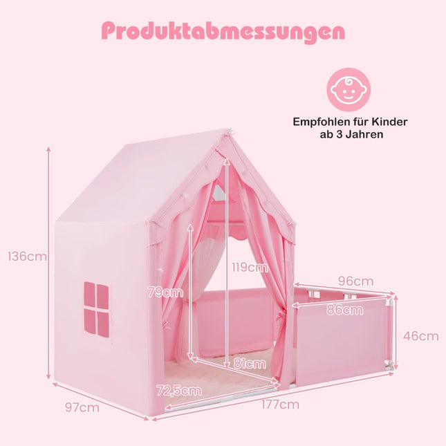 Dětský hrací stan a ohrádka se světly, pratelná podložka