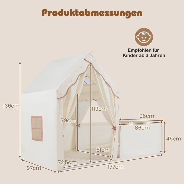 Dětský hrací stan a ohrádka se světly a pratelnou podložkou