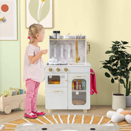 Kids Pretend Play Kitchen Set with Sink, Stove, and Oven