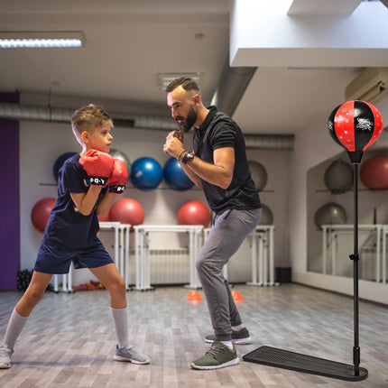 Dětská boxovací hruška – nastavitelná 85-130 cm, rukavice, pumpička