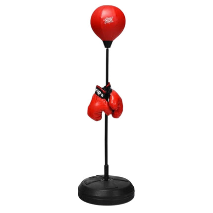 Dětský reflexní boxovací set, 122–154 cm, stojan, rukavice
