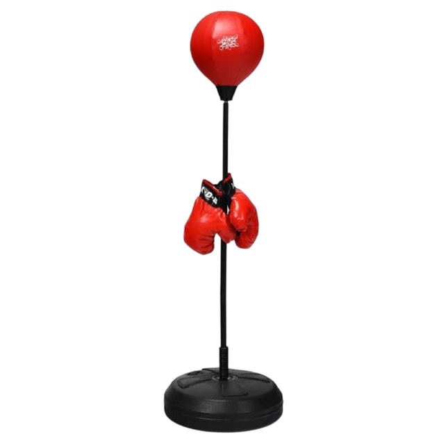 Dětský reflexní boxovací set, 122–154 cm, stojan, rukavice