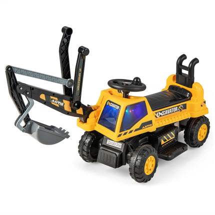 Dětský elektrický bagr 6V, otočné sedadlo, hudba