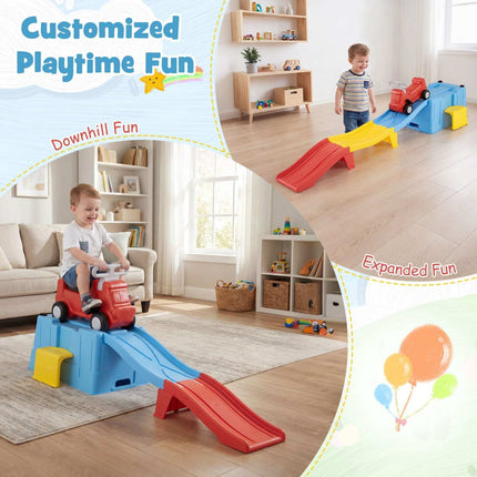 Kids Ride-On Toy with Storage & Race Tracks, Ages 3+