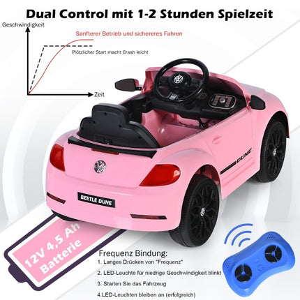 Dětské elektrické autíčko VW Beetle s hudbou a dálkovým ovládáním
