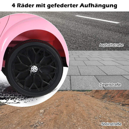 Dětské elektrické autíčko VW Beetle s hudbou a dálkovým ovládáním