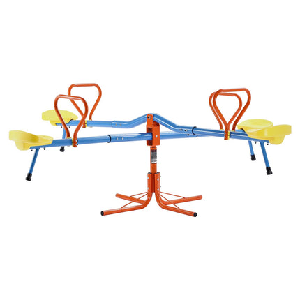 Kids Seesaw, 4 Seats, 360 Rotating, 110 Lb Per Seat