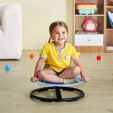 Kids Sensory Swivel Chair, 360 Spin, 220 lb, Blue