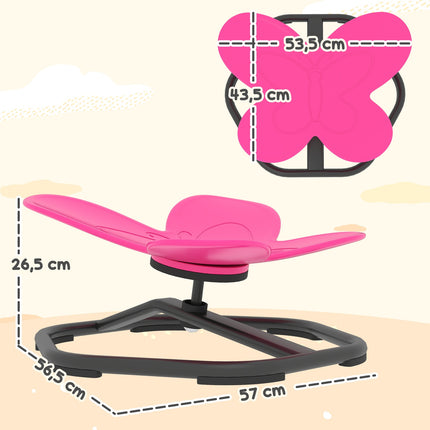 Kids' Sensory Swivel Chair, Butterfly Shape, Pink