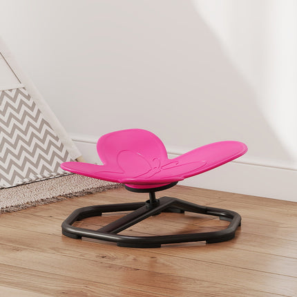 Kids' Sensory Swivel Chair, Butterfly Shape, Pink