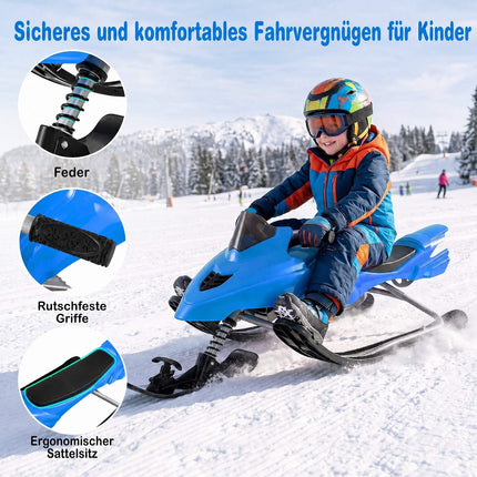 Kids Snow Racer Sled with Brakes & Steering, Ages 6-12