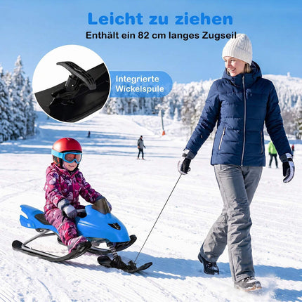 Kids Snow Racer Sled with Brakes & Steering, Ages 6-12