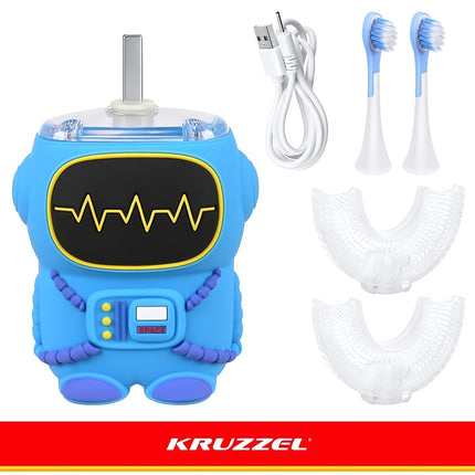 Kids Sonic Electric Toothbrush Robot with 5 Modes, 2-Minute Timer, USB, IP64