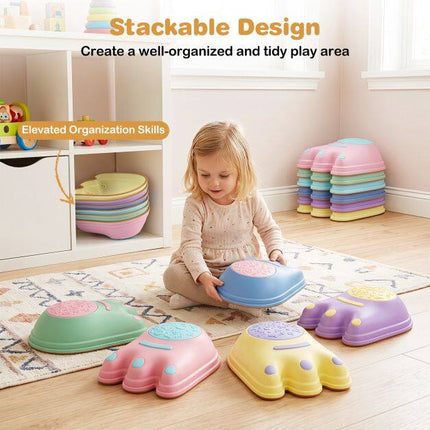 Kids Stepping Stones, Monster Theme, Anti-Slip, 6 Pieces