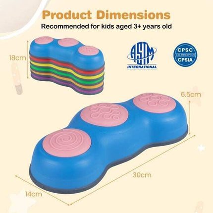 Kids Stepping Stones Set, Multi-Color, Anti-Slip, Stackable