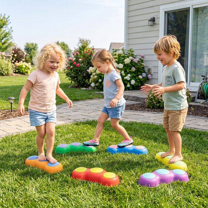 Kids Stepping Stones Set, Multi-Color, Anti-Slip, Stackable