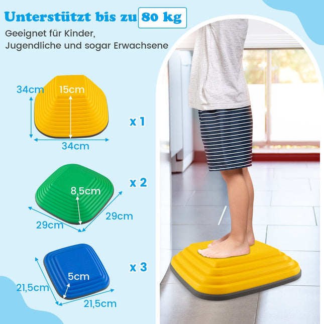 Dětská sada balančních kamenů, protiskluzové, nosnost až 80kg