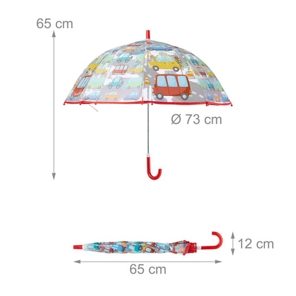 Kids' Stick Umbrella – Colorful, Easy Open, Durable