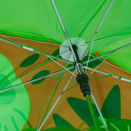 Kids Stick Umbrella, Jungle Design, Monkey & Tiger