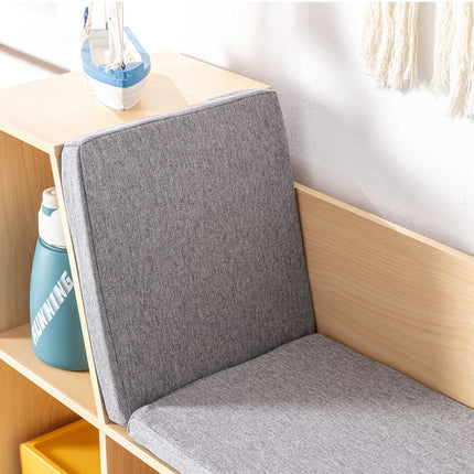 Kids Storage Shelf and Bench with Cushion, 103 x 30 x 62 cm