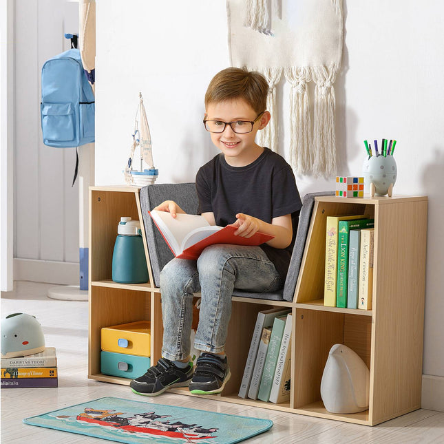 Kinderopbergplank en bank met kussen, 103 x 30 x 62 cm