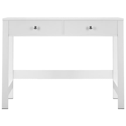 Kids Study Desk with 2 Drawers, White MDF, 39 Inch