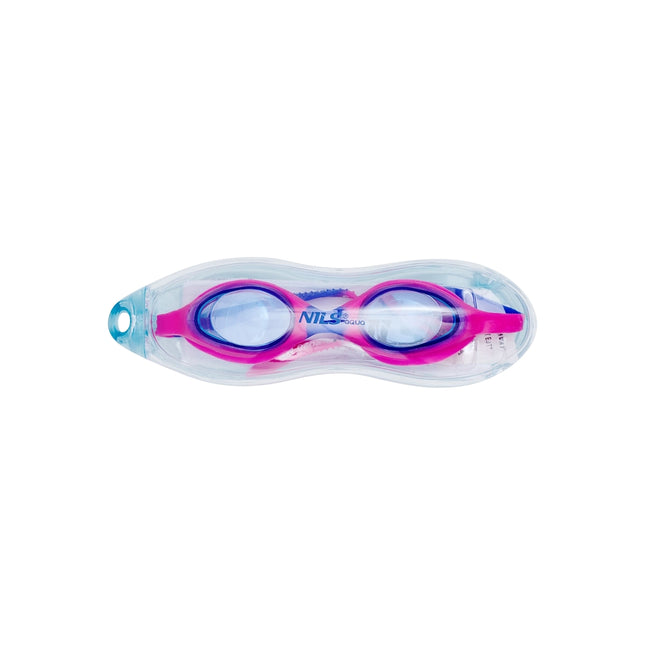 Kinderzwembril, roze/blauw, anti-condens, UV-bescherming