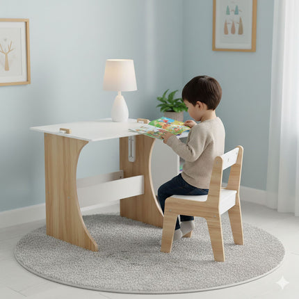 Dětský stůl a židle s deskou na křídu