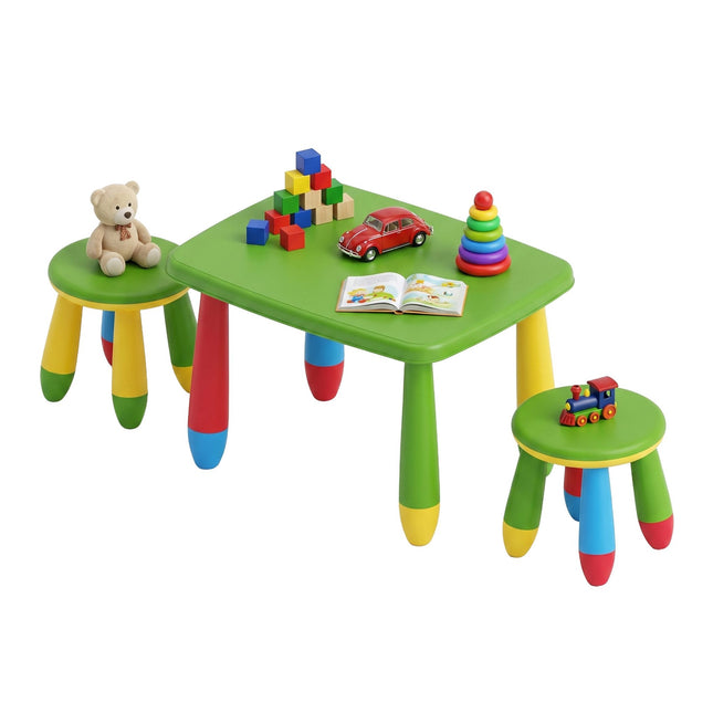 Dětský set stolku se 2 stoličkami, barevný plast
