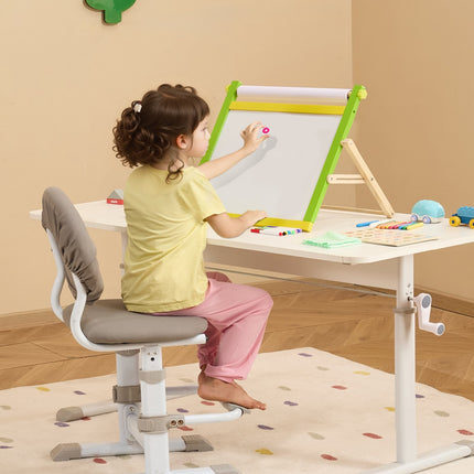 Kids Tabletop Art Easel, 3-in-1 Magnetic Board With Paper Roll