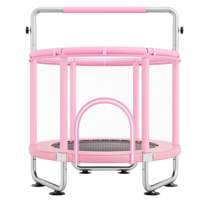 Kids Trampoline 55-Inch, Safety Net, Basketball Hoop