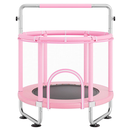 Kids Trampoline 55-Inch, Safety Net, Basketball Hoop