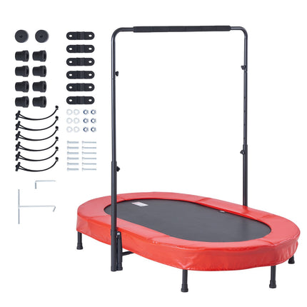 Kids Trampoline 56x36 Inch, Foldable with Handlebar