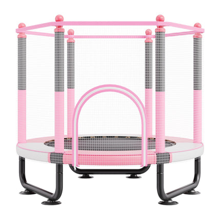 Kids Trampoline 60-Inch, Enclosure Net, Basketball Hoop