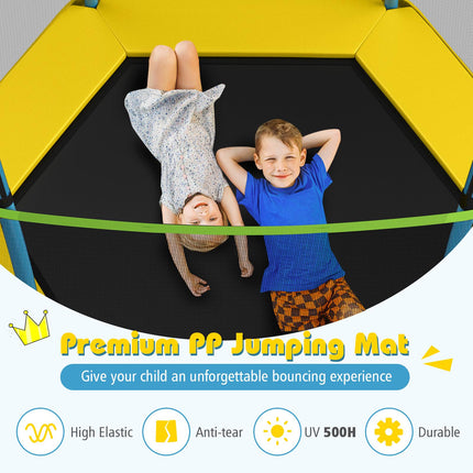 Dětská trampolína s ochrannou sítí, 7ft, zelená