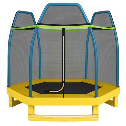 Dětská trampolína s ochrannou sítí, 7ft, zelená