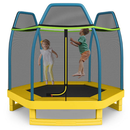 Dětská trampolína s ochrannou sítí, 7ft, zelená