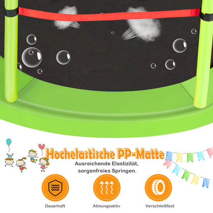 Kinder-Trampolin mit Sicherheitsnetz, 165cm, 135kg Tragkraft