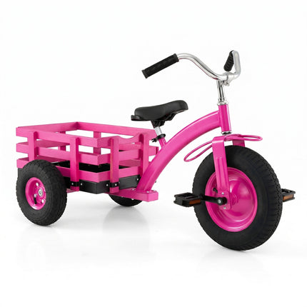 Kids Tricycle with 15" Inflatable Tires – Pink