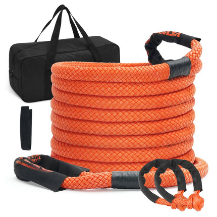 Kinetic Recovery Tow Rope 30 ft, 30,580 lb, 2 Soft Shackles