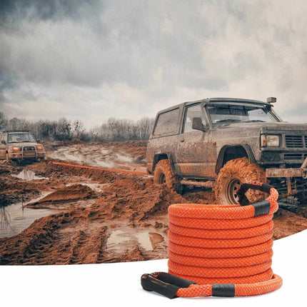 Kinetic Recovery Tow Rope 30 ft, 30,580 lb, 2 Soft Shackles